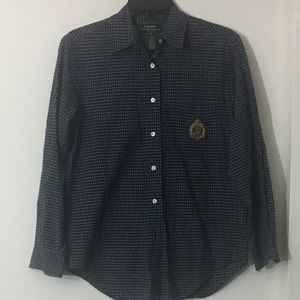 Ralph Lauren checkered long sleeve blouse